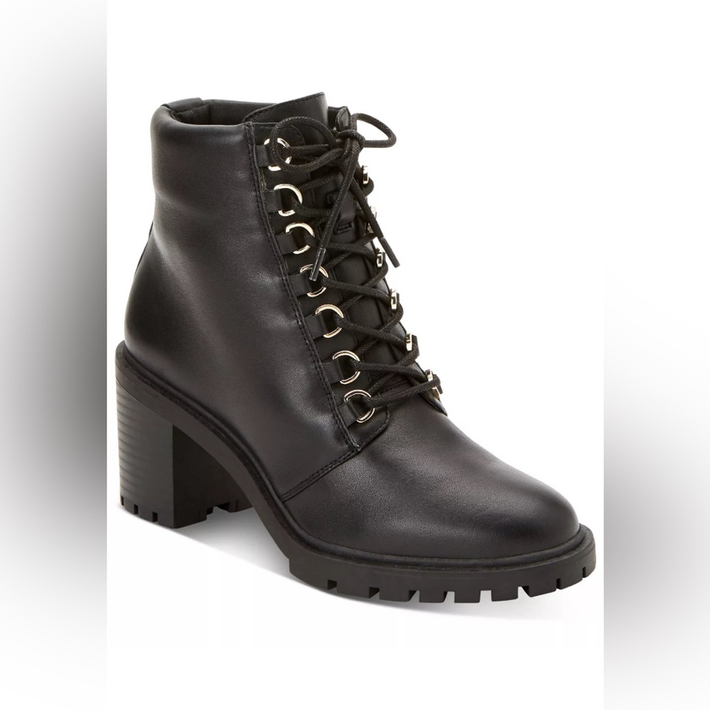 Alfani “Buffey” Step N Flex Lace-Up Black Boots Women’s Size 10 NWT